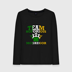 Лонгслив хлопковый женский Team Notorious, цвет: черный