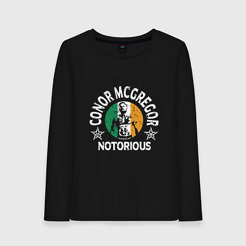 Женский лонгслив Конор - Ирландия / Черный – фото 1