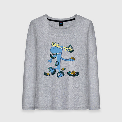 Женский лонгслив Lumpy trap / Меланж – фото 1