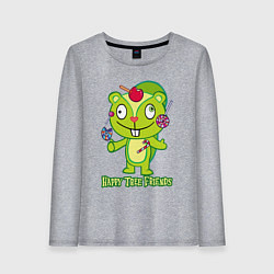 Лонгслив хлопковый женский Nutty, цвет: меланж