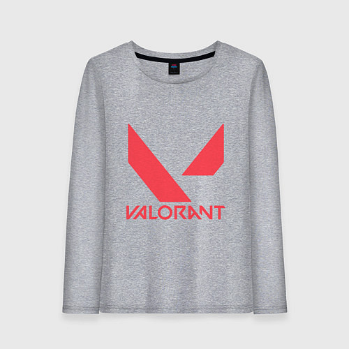 Женский лонгслив Valorant - logo / Меланж – фото 1