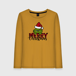 Женский лонгслив Гринч Merry Christmas