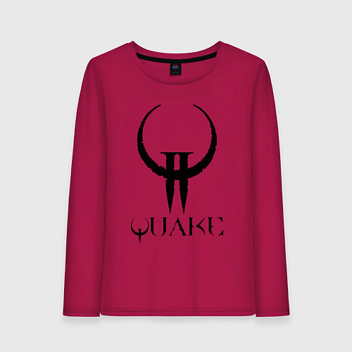 Женский лонгслив Quake II logo / Маджента – фото 1