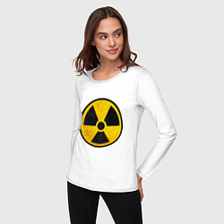 Лонгслив хлопковый женский Atomic Nuclear, цвет: белый — фото 2