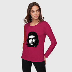 Лонгслив хлопковый женский Ernesto Che Guevara, цвет: маджента — фото 2