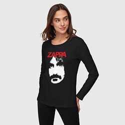 Лонгслив хлопковый женский Frank Zappa, цвет: черный — фото 2