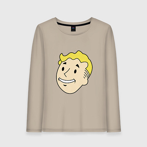 Женский лонгслив Vault boy head / Миндальный – фото 1