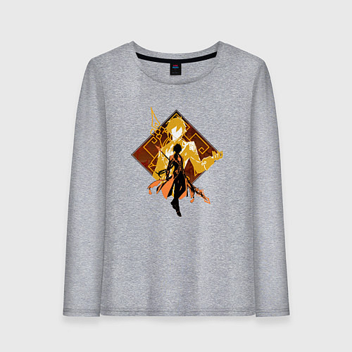 Женский лонгслив Силуэт Чжун Ли / Меланж – фото 1