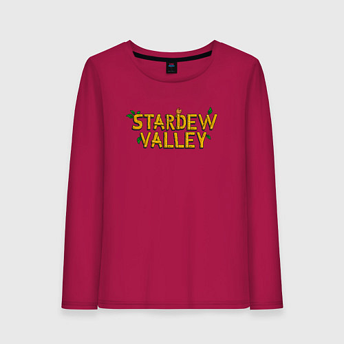 Женский лонгслив Stardew Valley logo / Маджента – фото 1