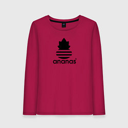 Лонгслив хлопковый женский Ananas - Adidas, цвет: маджента