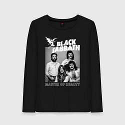 Лонгслив хлопковый женский Black Sabbath rock, цвет: черный
