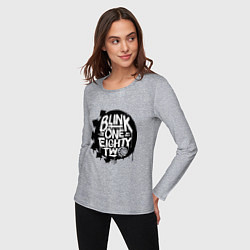 Лонгслив хлопковый женский Blink one eighty two, цвет: меланж — фото 2