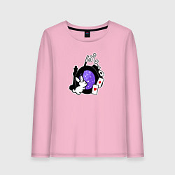 Женский лонгслив Кролик смотрит на космос