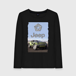Лонгслив хлопковый женский Chrysler Jeep - concept, цвет: черный