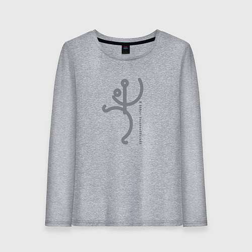 Женский лонгслив Мне нравится гандбол на английском / Меланж – фото 1