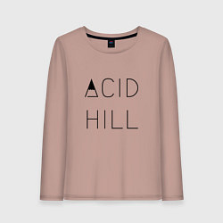 Лонгслив хлопковый женский Acid hill black, цвет: пыльно-розовый