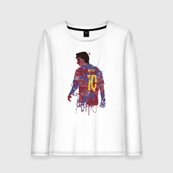 Лонгслив хлопковый женский Color Messi, цвет: белый