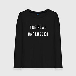 Лонгслив хлопковый женский The real unplugged: Фараон, цвет: черный