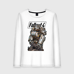 Лонгслив хлопковый женский Paladin Danse of the Brotherhood of Steel Fallout, цвет: белый
