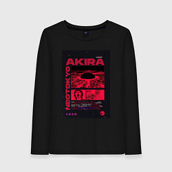 Лонгслив хлопковый женский Akira poster, цвет: черный