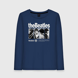 Лонгслив хлопковый женский The Beatles rock, цвет: тёмно-синий