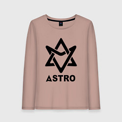 Женский лонгслив Astro black logo