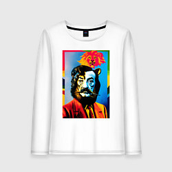 Лонгслив хлопковый женский Salvador Dali: Self Portrait, цвет: белый