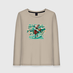 Женский лонгслив Кадзуха анемо в действии