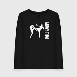 Лонгслив хлопковый женский Muay Thai, цвет: черный