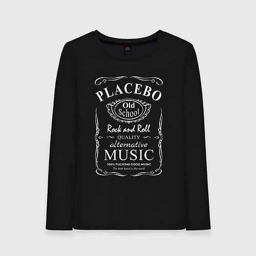 Женский лонгслив Placebo в стиле Jack Daniels / Черный – фото 1