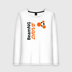 Лонгслив хлопковый женский BeamNG drive, цвет: белый