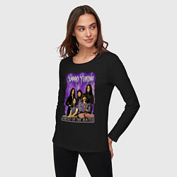 Лонгслив хлопковый женский Deep Purple rock, цвет: черный — фото 2