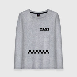 Лонгслив хлопковый женский День таксиста, цвет: меланж