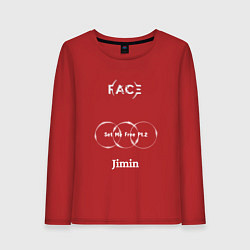 Лонгслив хлопковый женский JIMIN FACE Set Me Free, цвет: красный