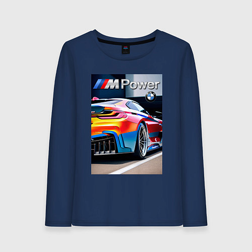 Женский лонгслив BMW M Power - motorsport / Тёмно-синий – фото 1