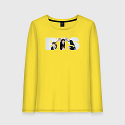 Лонгслив хлопковый женский BTS art, цвет: желтый
