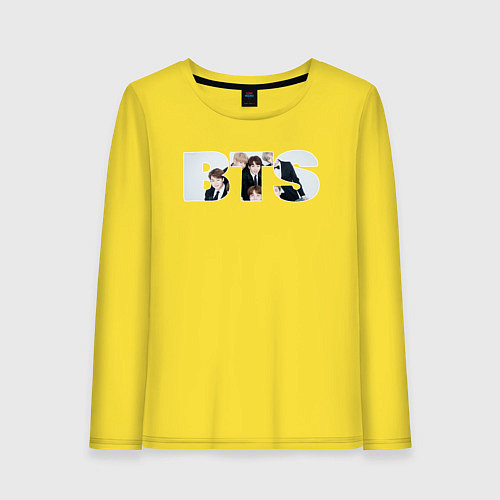 Женский лонгслив BTS art / Желтый – фото 1