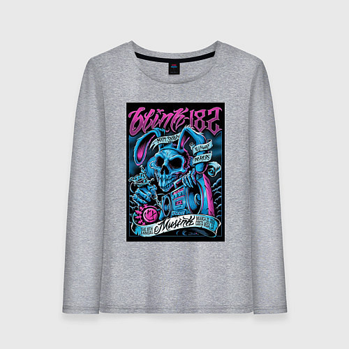 Женский лонгслив Blink 182 рок группа / Меланж – фото 1