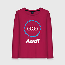 Лонгслив хлопковый женский Audi в стиле Top Gear, цвет: маджента