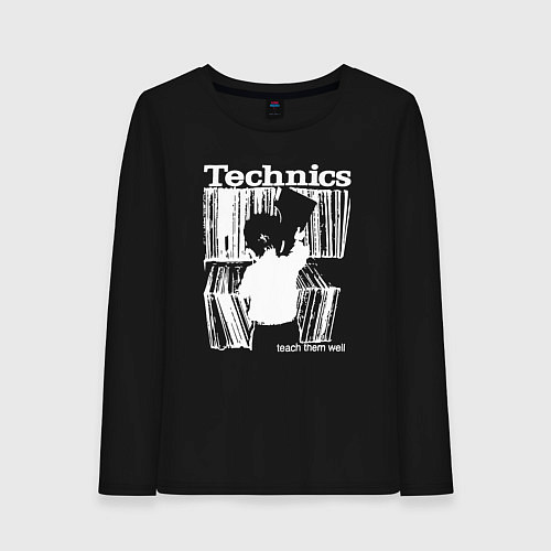 Женский лонгслив Tichnics music / Черный – фото 1