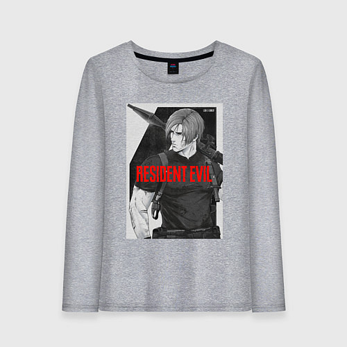 Женский лонгслив Леон с базукой - Resident / Меланж – фото 1