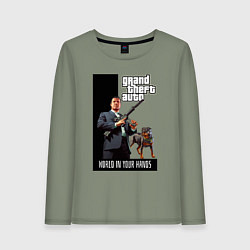 Лонгслив хлопковый женский GTA Майкл де Санта, цвет: авокадо