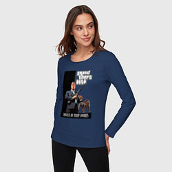 Лонгслив хлопковый женский GTA Майкл де Санта, цвет: тёмно-синий — фото 2