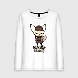 Лонгслив хлопковый женский Detective Fenneko, цвет: белый