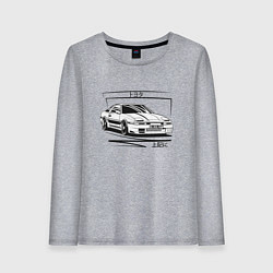 Лонгслив хлопковый женский Toyota Supra MK3, цвет: меланж