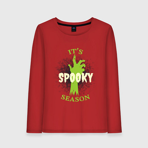 Женский лонгслив Its spooky season / Красный – фото 1