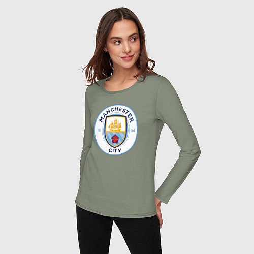 Женский лонгслив Manchester City FC / Авокадо – фото 3