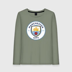 Лонгслив хлопковый женский Manchester City FC, цвет: авокадо