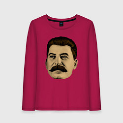 Лонгслив хлопковый женский Сталин СССР, цвет: маджента