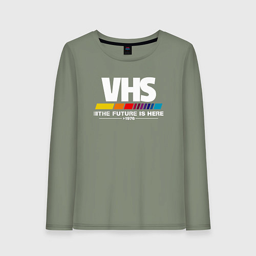 Женский лонгслив VHS retro 1976 / Авокадо – фото 1